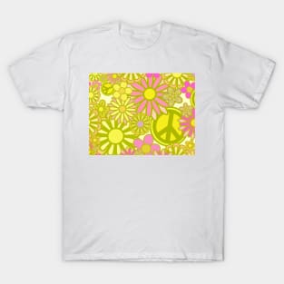 Yellow flower power T-Shirt